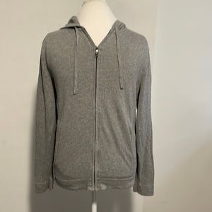 Banana Republic gray mens small yarn zipper hoodie